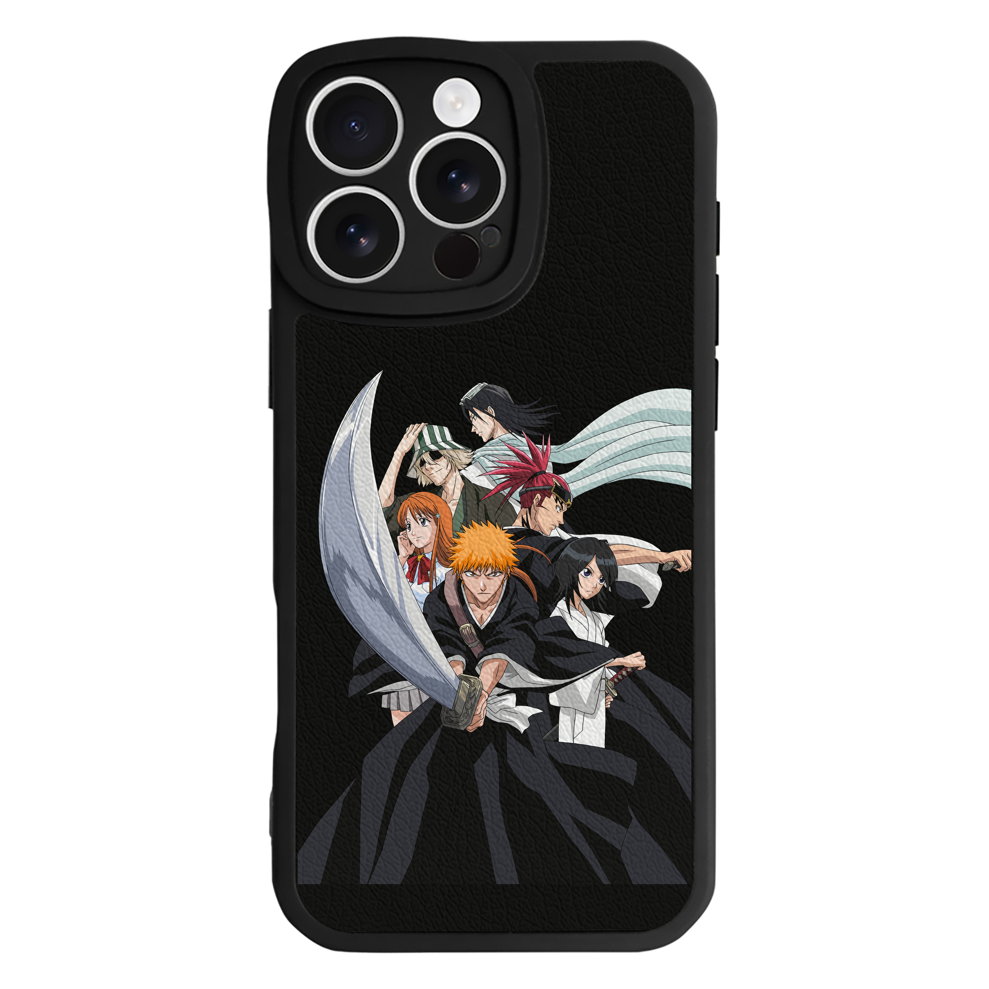 ブリーチ 黒崎一護（くろさき いちご）BLEACH Kurosaki Ichigo 【iPhone 16シリーズ対応】シリコンスマホケース（レザー調） 材質：シリコン